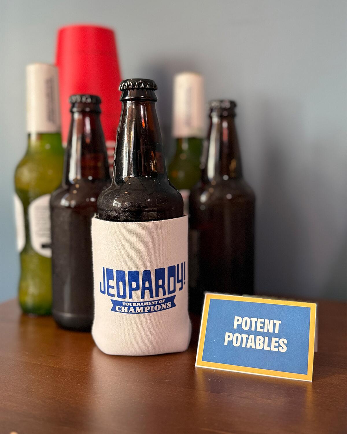 Drinks labeled "Potent Potables"