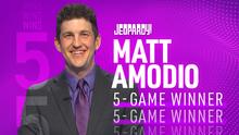 Image of Matt Amodio with text that says "5-game winner"