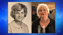 Mary Cabell Eubanks in 1964 and present day
