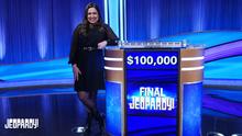 Juveria Zaheer at podium with $100,000 grand prize total